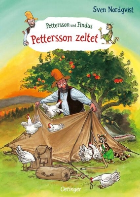 Bild von Pettersson und Findus. Pettersson zeltet