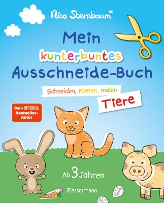 Bild von Mein kunterbuntes Ausschneidebuch - Tiere. Schneiden, kleben, malen ab 3 Jahren. Mit Scherenführerschein