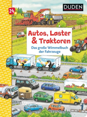 Bild von Duden 24+: Autos, Laster & Traktoren: Das große Wimmelbuch der Fahrzeuge