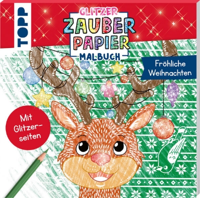 Bild von Glitzer Zauberpapier Malbuch Fröhliche Weihnachten