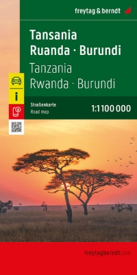 Bild von Tansania - Ruanda - Burundi, Straßenkarte 1:1.100.000, freytag & berndt. 1:1'100'000