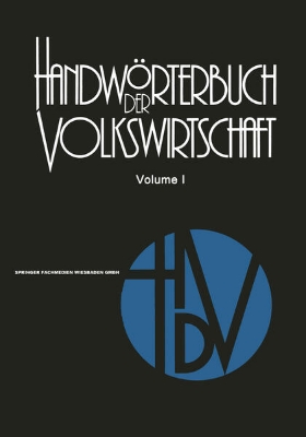 Bild von Handwörterbuch der Volkswirtschaft (eBook)