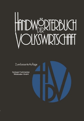 Bild von Handwörterbuch der Volkswirtschaft (eBook)