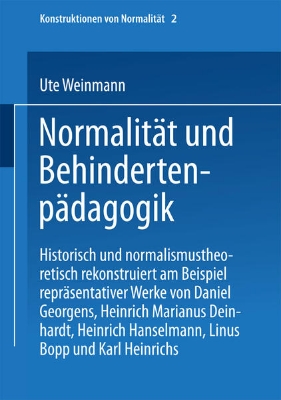 Bild von Normalität und Behindertenpädagogik (eBook)