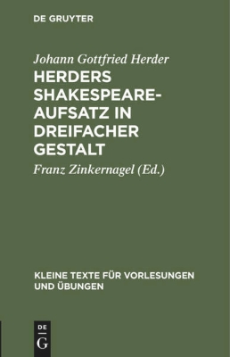 Bild zu Herders Shakespeare-Aufsatz in dreifacher Gestalt (eBook)