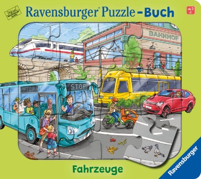 Bild zu Ravensburger Puzzle-Buch: Fahrzeuge - Kinderbuch ab 3 Jahren, Puzzle mit 12 Teilen, Spielbuch, Wimmelbuch, Pappbilderbuch