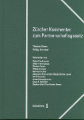 Bild von Kommentar zum Schweizerischen Zivilrecht. Ehemals Kommentar zum Schweizerischen... / Zürcher Kommentar zum Partnerschaftsgesetz