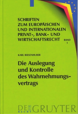 Bild zu Die Auslegung und Kontrolle des Wahrnehmungsvertrags (eBook)