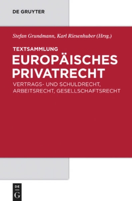 Bild zu Textsammlung Europäisches Privatrecht (eBook)