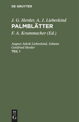 Bild von J. G. Herder; A. J. Liebeskind: Palmblätter. Teil 1 (eBook)