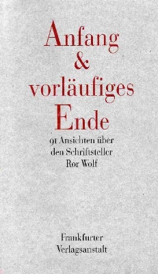 Bild von Anfang und vorläufiges Ende (Broschiert)