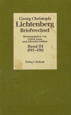 Bild von Bd. 3: Lichtenberg Briefwechsel Bd. 3: 1785-1792 - Briefwechsel