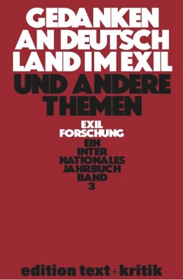 Bild von Gedanken an Deutschland im Exil und andere Themen (eBook)