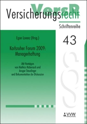 Bild von Karlsruher Forum 2009: Managerhaftung (eBook)