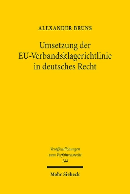 Bild zu Umsetzung der EU-Verbandsklagerichtlinie in deutsches Recht (eBook)