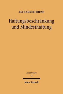 Bild von Haftungsbeschränkung und Mindesthaftung (eBook)