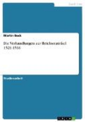 Bild von Die Verhandlungen zur Reichsmatrikel 1521-1566 (eBook)