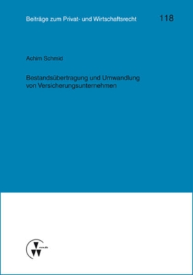 Bild von Bestandsübertragung und Umwandlung von Versicherungsunternehmen (eBook)