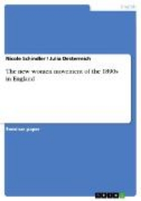 Bild von The new women movement of the 1890s in England (eBook)