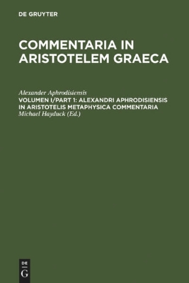 Bild von Alexandri Aphrodisiensis in Aristotelis metaphysica commentaria