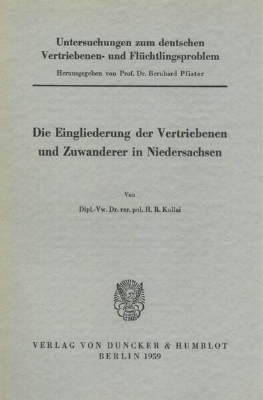 Bild von Untersuchungen zum deutschen Vertriebenen- und Flüchtlingsproblem