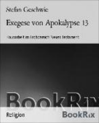 Bild von Exegese von Apokalypse 13 (eBook)