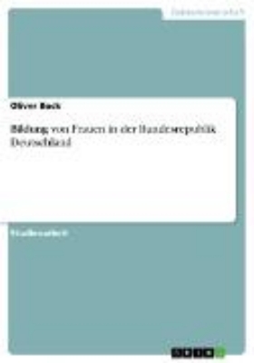 Bild zu Bildung von Frauen in der Bundesrepublik Deutschland (eBook)