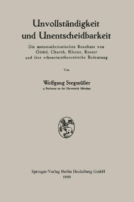 Bild von Unvollständigkeit und Unentscheidbarkeit (eBook)