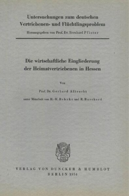 Bild von Untersuchungen zum deutschen Vertriebenen- und Flüchtlingsproblem