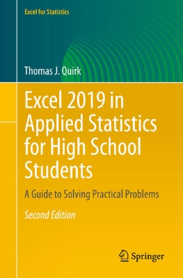 Bild von Excel 2019 in Applied Statistics for High School Students (eBook)