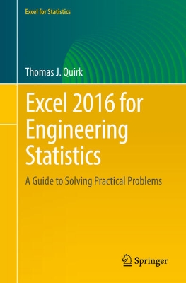 Bild von Excel 2016 for Engineering Statistics (eBook)