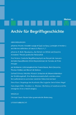 Bild zu Archiv für Begriffsgeschichte. Band 52 (eBook)