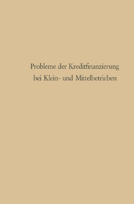 Bild von Probleme der Kreditfinanzierung bei Klein- und Mittelbetrieben (eBook)