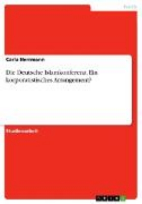 Bild von Die Deutsche Islamkonferenz. Ein korporatistisches Arrangement? (eBook)