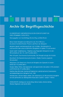 Bild von Archiv für Begriffsgeschichte. Band 59: Metaphorologien der Exploration und Dynamik (1800/1900) (eBook)