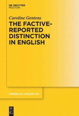 Bild von The Factive-Reported Distinction in English (eBook)