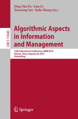 Bild von Algorithmic Aspects in Information and Management (eBook)